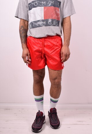 ADIDAS MENS VINTAGE SHORTS W34 RED 90S