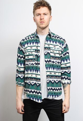 VINTAGE AZTEC PATTERNED SHIRT