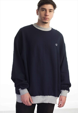 VINTAGE CHAMPION LOGO SWEATSHIRT JUMPER 90S XXL 20.2