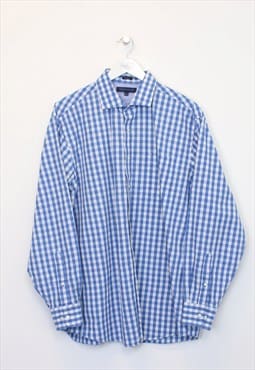 Vintage Tommy Hilfiger checked shirt in blue. Best fits L