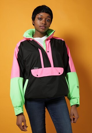 80S NEON SKI WINDBREAKER
