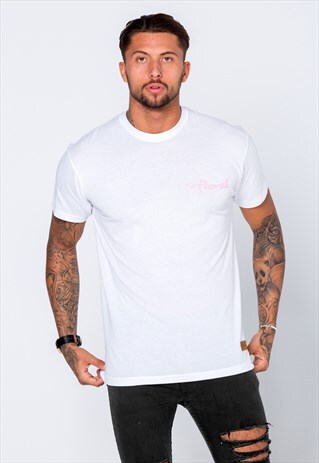 54 FLORAL CORE GRAPHIC T-SHIRT - WHITE/PINK