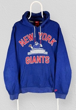 Nike New York Giants Blue Hoodie NFL Graphic Mens XL