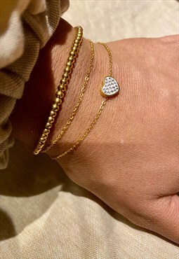 Heart On The Line Bracelet
