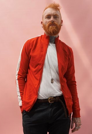 VINTAGE HANES MEDIUM RED TRACK JACKET