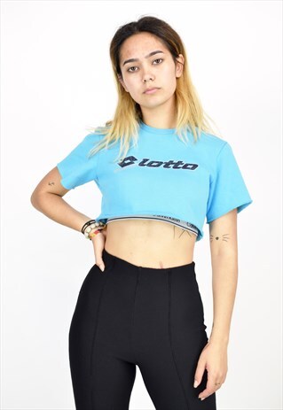 VINTAGE 90'S LOTTO CROP SWEATSHIRT