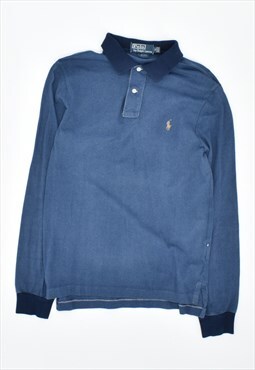 90's Polo Ralph Lauren Polo Shirt Long Sleeve Blue