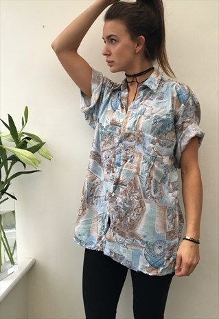 CRAZY PATTERN OVERSIZED RETRO VINTAGE UNISEX FESTIVAL SHIRT