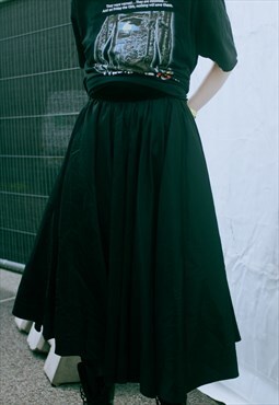 Vintage Black Maxi Grunge Skirt