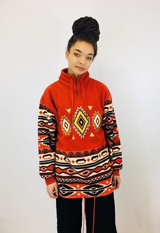 VINTAGE AZTEC FLEECE JACKET