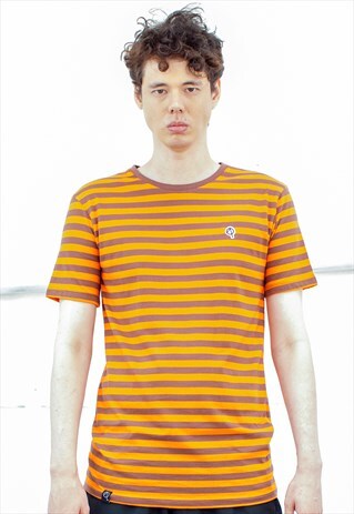 STRIPED CREW NECK STREETWEAR T-SHIRT