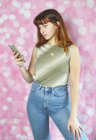VINTAGE DIAGONAL STRIPE TOP