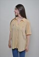 MINIMALIST BLOUSE, VINTAGE RELAXED BUTTON UP SHIRT
