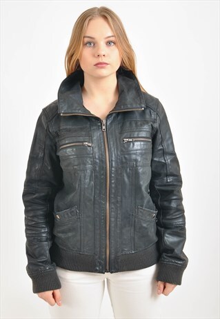 VINTAGE 90S REAL LEATHER JACKET