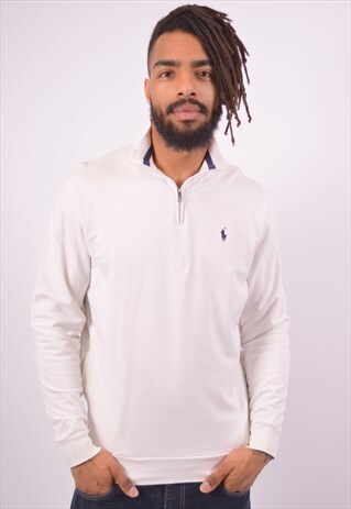 VINTAGE POLO GOLF RALPH LAUREN TOP LONG SLEEVE WHITE