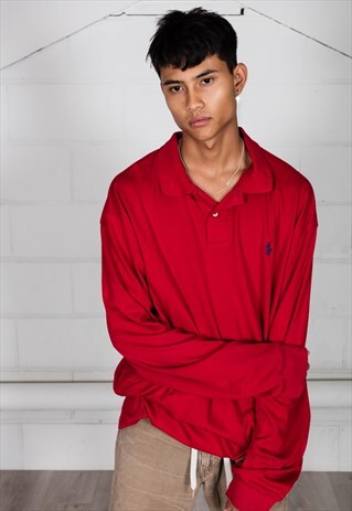 VINTAGE RALPH LAUREN LONG SLEEVE UNISEX POLO SHIRT