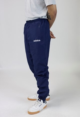 VINTAGE ADIDAS NAVY TRACKSUIT BOTTOMS