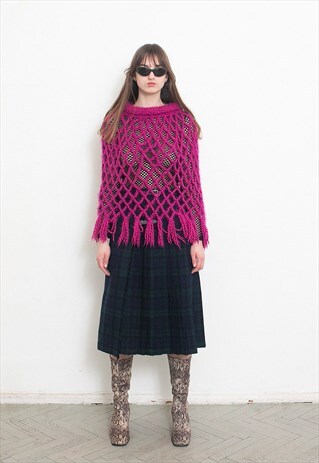 VINTAGE 90S CROCHET PONCHO
