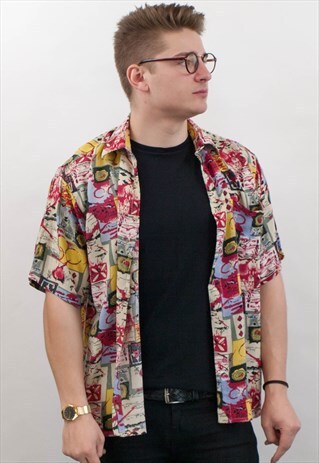 VINTAGE ABSTRACT PATTERN SHIRT