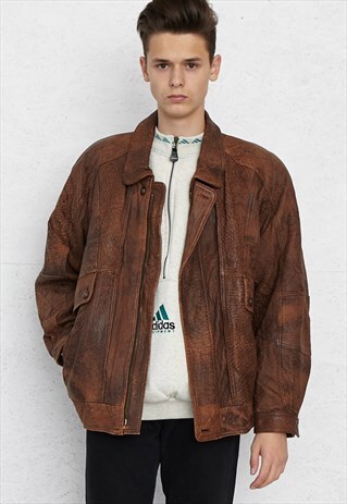 VINTAGE BROWN LEATHER JACKET