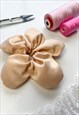 CREAM SATIN OVERSIZE FLOWER SCRUNCHIE