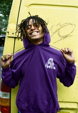 HOODIE IN PURPLE WITH DESIRE PRINT