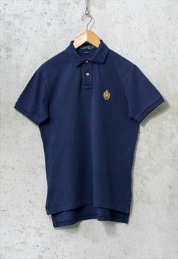 Ralph Lauren Polo shirt vintage embroidered top in navy blue
