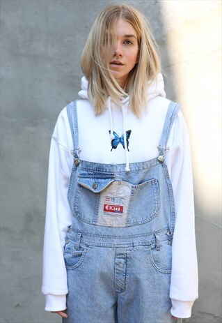VINTAGE 80'S EXIT OVERSIZE DENIM DUNGAREES