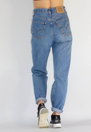 VINTAGE RARE ORANGE TAB SUPER HIGH WAIST MOM JEANS