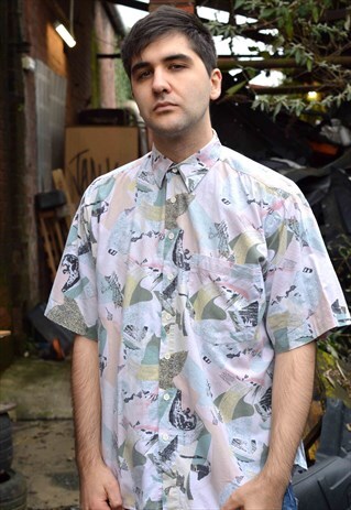 VINTAGE PATTERNED SHORT SLEEVE SHIRT