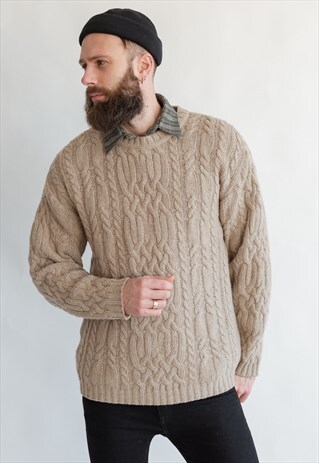 VINTAGE 80S GRANDADS FINE KNIT JUMPER