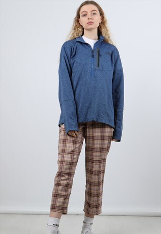 VINTAGE THE NORTH FACE MEDIUM BLUE ZIPPED SWEATSHIRT