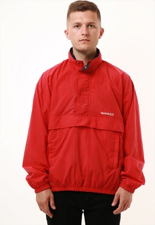 90S VINTAGE REEBOK 1/4 ZIP SHELL JACKET ANORAK 15644