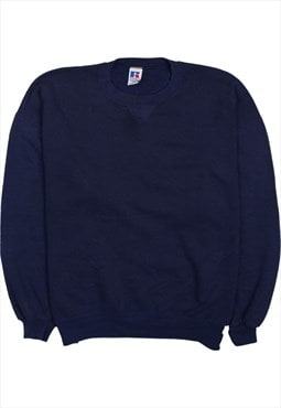 Russell 90's Plain Crew Neck Sweatshirt XXLarge (2XL) Navy B