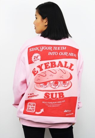 EYEBALL SUB WOMEN'S BACK PRINT SWEATSHIRT