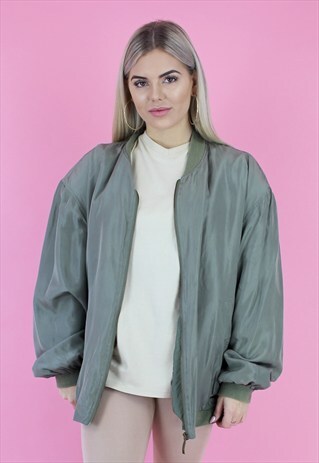 90S SILK BOMBER OVERSIZED JACKET
