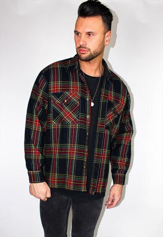 VINTAGE PLAID FLANNEL SHIRT