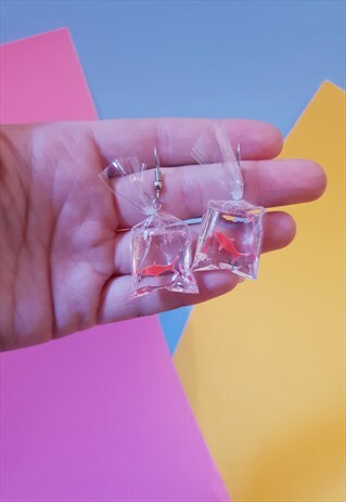 GOLDFISH IN A BAG EARRINGS