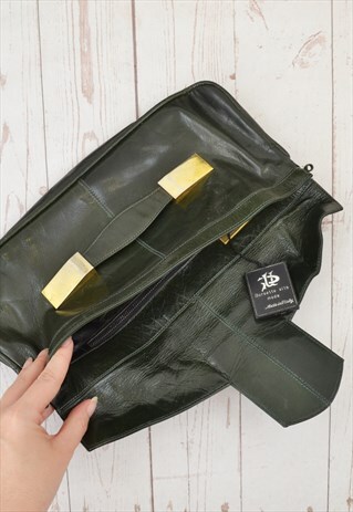 ITALIAN EVENING BAG CLUTCH PURSE GREEN
