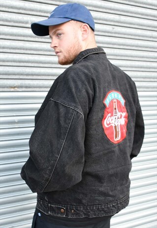 VINTAGE COCACOLA BLACK DENIM JACKET