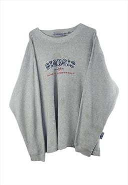 Vintage Giorgio Fleece Sweatshirt in Grey L