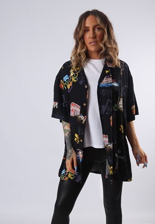 PATTERNED SHIRT OVERSIZED UK 20 - 22 (FBS)