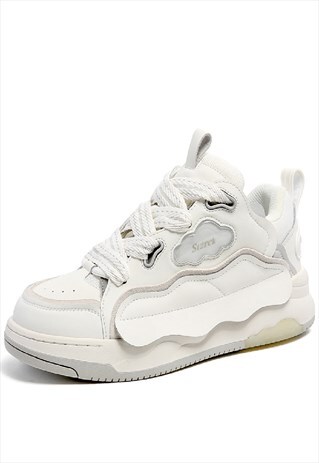 CHUNKY SOLE TRAINERS HIGHT PLATFORM SNEAKERS SKATER SHOES