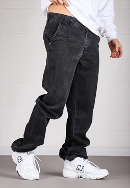 Vintage Burberry Jeans in Navy Denim Straight Leg Pants W35