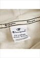 VINTAGE CHAMPION SPELLOUT LOGO CREAM HOODIE WOMENS