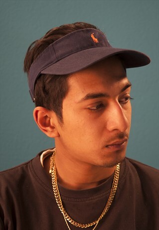VINTAGE BLUE RALPH LAUREN VISOR CAP HAT