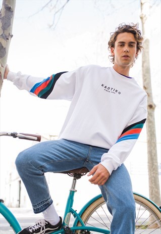 "WALKER" SWEATSHIRT IN WHITE