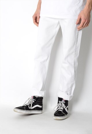 VINTAGE 90S WHITE MINIMALIST LEVIS 510 JEANS