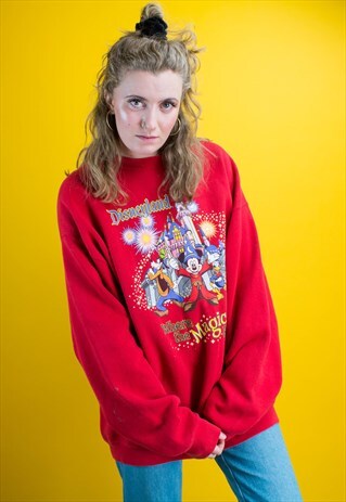 VINTAGE DISNEYLAND DISNEY SWEATSHIRT IN RED