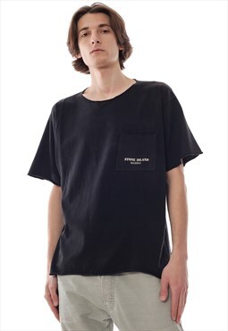Vintage STONE ISLAND Marina T Shirt Tee 80s 90s Black 